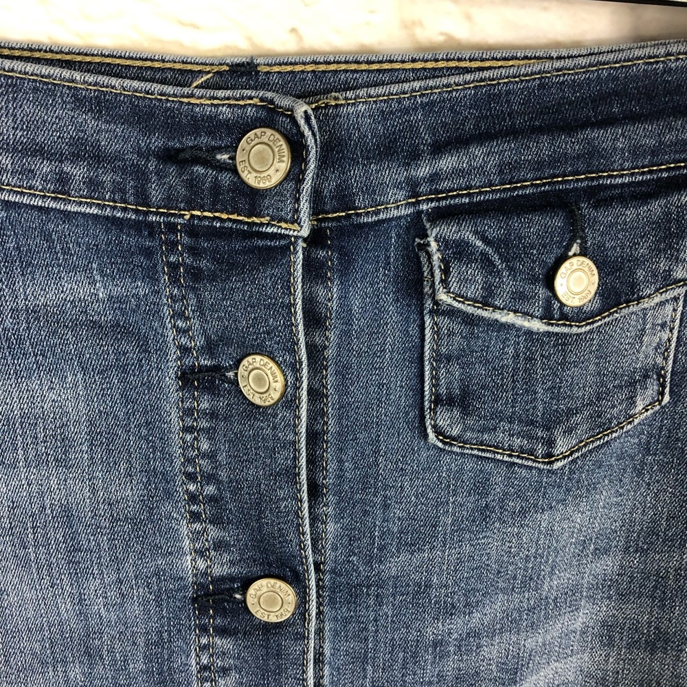 GAP 1969 Button Front Denim Skirt - Picture 5 of 7